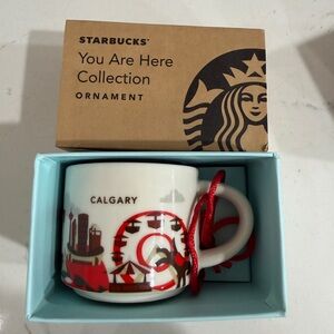 Starbucks Calgary You Are Here Ornament Mug - Red and White